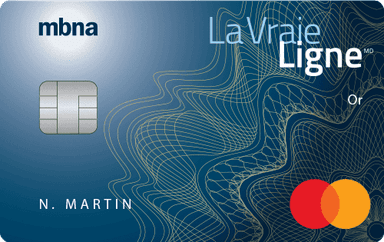 Carte de crédit Mastercardᴹᴰ La Vraie Ligne Orᴹᴰ - Hors Québec